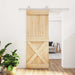 Ușă glisantă Natural și Alb 80 x 210 cm Lemn de Pin Solid - WALTI WALTI