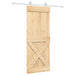 Ușă glisantă Natural și Alb 80 x 210 cm Lemn de Pin Solid - WALTI WALTI
