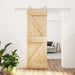 Ușă glisantă Natural și Alb 70 x 210 cm Lemn de Pin Solid - WALTI WALTI