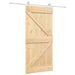 Ușă glisantă Natural și Alb 95 x 210 cm Lemn de Pin Solid - WALTI WALTI