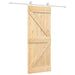 Ușă glisantă Natural și Alb 80 x 210 cm Lemn masiv de pin - WALTI WALTI
