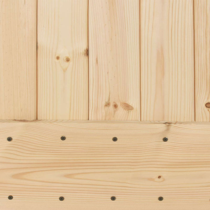Ușă glisantă Natural și Alb 90 x 210 cm Lemn de Pin Solid WALTI