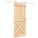 Ușă glisantă Natural și Alb 80 x 210 cm Lemn de Pin Solid - WALTI WALTI