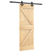 Ușă glisantă Natural și Negru 70 x 210 cm Lemn de Pin Solid - WALTI WALTI