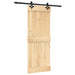 Ușă glisantă Natural și Negru 80 x 210 cm Lemn de Pin Solid - WALTI WALTI