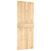 Ușă glisantă Natural și Negru 80 x 210 cm Lemn de Pin Solid - WALTI WALTI