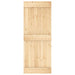Ușă glisantă Natural și Negru 80 x 210 cm Lemn de Pin Solid - WALTI WALTI