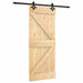 Ușă glisantă Natural și Negru 85 x 210 cm Lemn de Pin Solid - WALTI WALTI