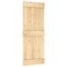 Ușă glisantă Natural și Negru 80 x 210 cm Lemn de Pin Solid - WALTI WALTI