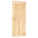 Ușă glisantă Natural și Negru 90 x 210 cm Lemn de Pin Solid - WALTI WALTI