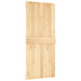 Ușă glisantă Natural și Negru 90 x 210 cm Lemn de Pin Solid - WALTI WALTI