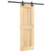 Ușă glisantă Natural și Negru 70 x 210 cm Lemn de Pin Solid - WALTI WALTI