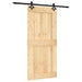 Ușă glisantă Natural și Negru 95 x 210 cm Lemn de Pin Solid - WALTI WALTI