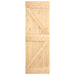 Ușă glisantă Natural și Alb 70 x 210 cm Lemn de Pin Solid - WALTI WALTI