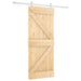 Ușă glisantă Natural și Alb 85 x 210 cm Lemn de Pin Solid - WALTI WALTI