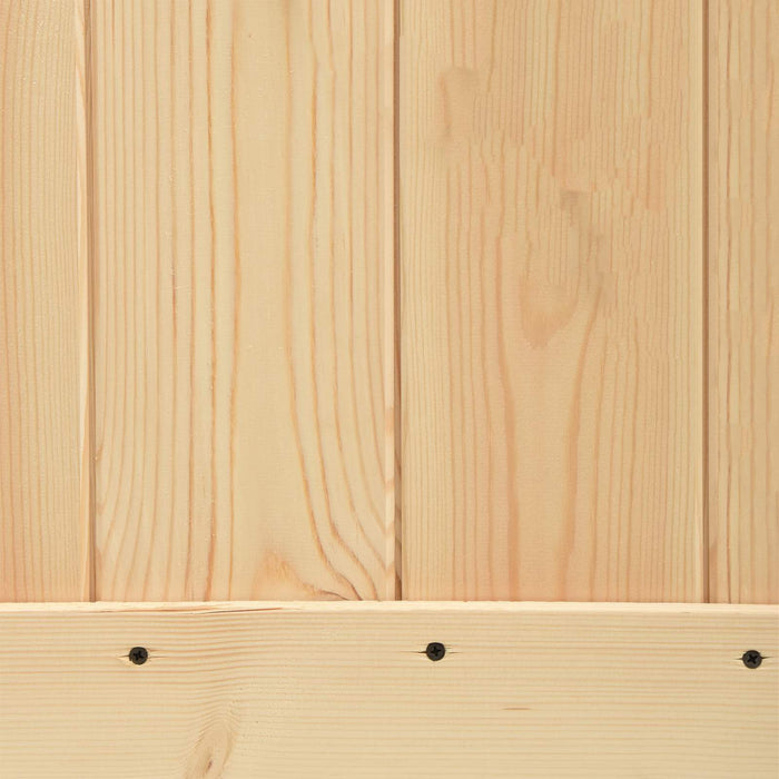 Ușă glisantă Natural și Alb 90 x 210 cm Lemn de Pin Solid WALTI