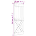 Ușă glisantă Natural și Alb 80 x 210 cm Lemn de Pin Solid - WALTI WALTI