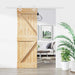 Ușă glisantă Natural și Alb 70 x 210 cm Lemn de Pin Solid - WALTI WALTI