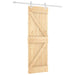 Ușă glisantă Natural și Alb 70 x 210 cm Lemn de Pin Solid - WALTI WALTI