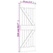 Ușă glisantă Natural și Alb 70 x 210 cm Lemn de Pin Solid - WALTI WALTI