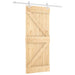 Ușă glisantă Natural și Alb 85 x 210 cm Lemn de Pin Solid - WALTI WALTI
