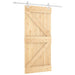 Ușă glisantă Natural și Alb 95 x 210 cm Lemn de Pin Solid - WALTI WALTI