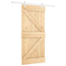 Ușă glisantă Natural și Alb 90 x 210 cm Lemn masiv de pin - WALTI WALTI