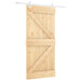 Ușă glisantă Natural și Alb 100 x 210 cm Lemn masiv de pin - WALTI WALTI