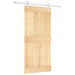 Ușă glisantă Natural și Alb 95 x 210 cm Lemn de Pin Solid - WALTI WALTI