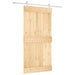 Ușă glisantă Natural și Alb 100 x 210 cm Lemn de Pin Solid - WALTI WALTI