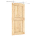 Ușă glisantă Natural și Alb 95 x 210 cm Lemn de Pin Solid - WALTI WALTI