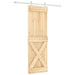 Ușă glisantă Natural și Alb 70 x 210 cm Lemn de Pin Solid - WALTI WALTI