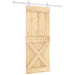 Ușă glisantă Natural și Alb 85 x 210 cm Lemn de Pin Solid - WALTI WALTI