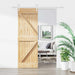 Ușă glisantă Natural și Alb 70 x 210 cm Lemn de Pin Solid - WALTI WALTI