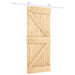 Ușă glisantă Natural și Alb 85 x 210 cm Lemn de Pin Solid - WALTI WALTI