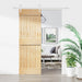 Ușă glisantă Natural și Alb 70 x 210 cm Lemn de Pin Solid - WALTI WALTI