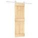Ușă glisantă Natural și Alb 70 x 210 cm Lemn de Pin Solid - WALTI WALTI