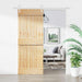 Ușă glisantă Natural și Alb 80 x 210 cm Lemn de Pin Solid - WALTI WALTI