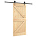 Ușă glisantă Natural și Negru 95 x 210 cm Lemn de Pin Solid - WALTI WALTI