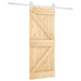 Ușă glisantă Natural și Alb 85 x 210 cm Lemn de Pin Solid - WALTI WALTI