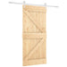 Ușă glisantă Natural și Alb 95 x 210 cm Lemn de Pin Solid - WALTI WALTI