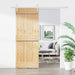 Ușă glisantă Natural și Alb 80 x 210 cm Lemn de Pin Solid - WALTI WALTI