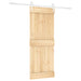 Ușă glisantă Natural și Alb 80 x 210 cm Lemn de Pin Solid - WALTI WALTI