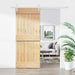Ușă glisantă Natural și Alb 85 x 210 cm Lemn de Pin Solid - WALTI WALTI