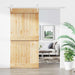 Ușă glisantă Natural și Alb 100 x 210 cm Lemn de Pin Solid - WALTI WALTI