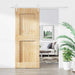 Ușă glisantă Natural și Alb 85 x 210 cm Lemn de Pin Solid - WALTI WALTI