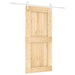 Ușă glisantă Natural și Alb 95 x 210 cm Lemn de Pin Solid - WALTI WALTI