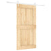 Ușă glisantă Natural și Alb 100 x 210 cm Lemn de Pin Solid - WALTI WALTI