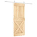 Ușă glisantă Natural și Alb 80 x 210 cm Lemn de Pin Solid - WALTI WALTI