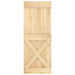 Ușă glisantă Natural și Alb 80 x 210 cm Lemn de Pin Solid - WALTI WALTI